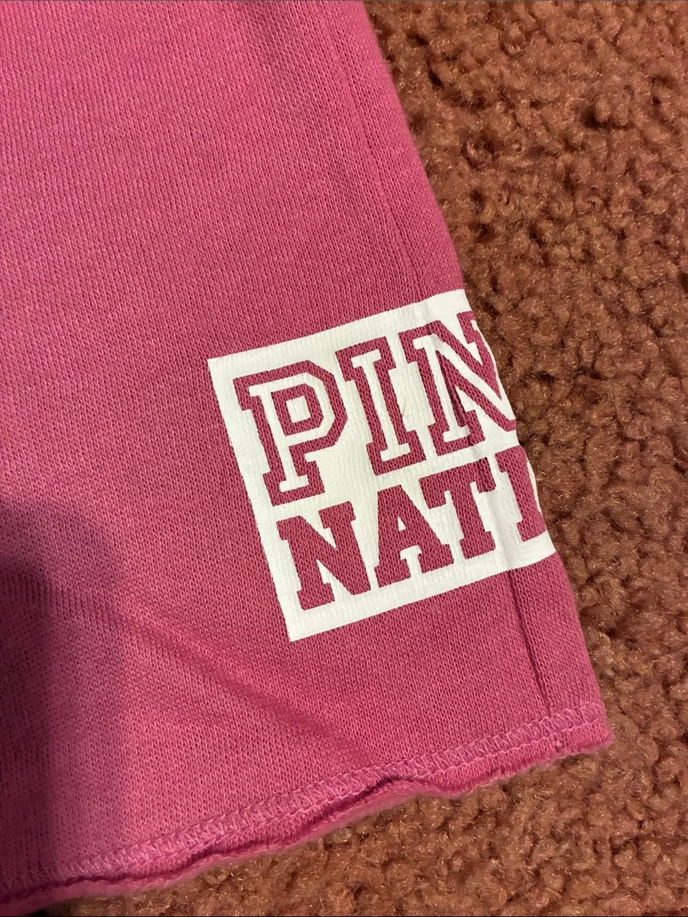 Victoria's Secret PINK Shorts - Dusy Rose Pink with White Logo, Medium
